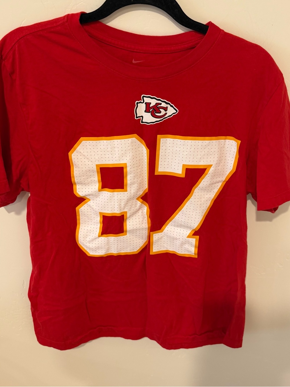 Nike NFL Kansas City Chiefs #87 Red Tee Womens Large Travis Kelce Football